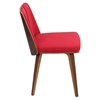 Varzi Dining Chair - Walnut, Red - LMS-CH-VRZI-WL-R