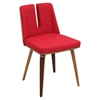 Varzi Dining Chair - Walnut, Red - LMS-CH-VRZI-WL-R
