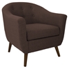 Rockwell Upholstery Armchair - Button Tufted, Espresso - LMS-CHR-AH-RKWL-ESP