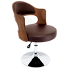 Cello Adjustable Chair in Walnut Wood and Brown Seat - LMS-CHR-CLO-WAL-BN