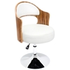 Cello Adjustable Height Chair - Swivel, Zebra Wood - LMS-CHR-CLO-ZB-W