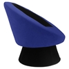 Saucer Upholstery Chair - Black, Blue - LMS-CHR-SAUCE-BK-BU