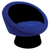 Saucer Upholstery Chair - Black, Blue - LMS-CHR-SAUCE-BK-BU