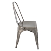 Oregon Stackable Dining Chair - Brushed Silver (Set of 2) - LMS-DC-TW-OR-SV2