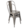 Oregon Stackable Dining Chair - Brushed Silver (Set of 2) - LMS-DC-TW-OR-SV2