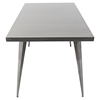 Austin Rectangular Dining Table - Brushed Silver - LMS-DT-TW-AU6032-SV