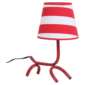 Woof Table Lamp - Red, White 