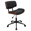 Lombardi Height Adjustable Office Chair - Swivel - LMS-OC-JY-LMB-WL-BK