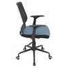 Network Height Adjustable Office Chair - Swivel, Black, Smoked Blue - LMS-OFC-NET-BK-SMBU