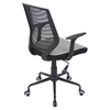 Network Height Adjustable Office Chair - Swivel, Black, Silver - LMS-OFC-NET-BK-SV