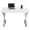 Luster Rectangular Office Desk - White - LMS-OFD-TM-LSTR-W
