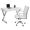 Luster Rectangular Office Desk - White - LMS-OFD-TM-LSTR-W