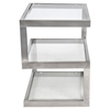 5S Rectangular End Table - Clear - LMS-TB-5S-SS