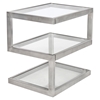 5S Rectangular End Table - Clear - LMS-TB-5S-SS