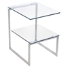 6G Rectangular End Table - Clear - LMS-TB-6G-SS