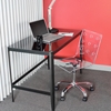 Pia Rectangular Office Desk - Black - LMS-TB-CF-PIA-BK-BK