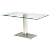 Castor Dining Table - Clear Glass, Pedestal Base - MOES-ER-2005-17