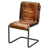 Carl Leather Side Chair - Dark Brown (Set of 2) - MOES-PD-1006-20