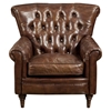 Castle Club Chair - Button Tufted, Dark Brown - MOES-PK-1002-20