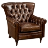 Castle Club Chair - Button Tufted, Dark Brown - MOES-PK-1002-20