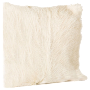 Goat Fur Pillow - Natural 