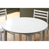 Purity 3 Piece Dinette Set - Round Table Top, White - MNRH-I-1008