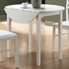 Purity 3 Piece Dinette Set - Round Table Top, White - MNRH-I-1008