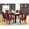 Modesty Rollback Dining Chair - Burgundy, Tapered Legs (Set of 2) - MNRH-I-1667BY