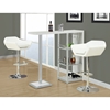 Clairvoyant Bar Table - Three Shelves, Chrome & Glossy White - MNRH-I-2343