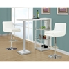 Clairvoyant Bar Table - Three Shelves, Chrome & Glossy White - MNRH-I-2343