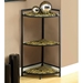 Eminence 3-Tier Corner Display Shelf - Tiger Patterned Glass - MNRH-I-3121