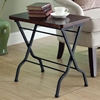 Desire Folding Side Table - Cherry Finished Top, Charcoal Black - MNRH-I-3309