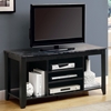 Cooder TV Stand - Open Shelves, Tapered Feet, Black Finish - MNRH-I-3526
