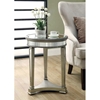 Feist Mirror End Table - Silver Finish, Round Top - MNRH-I-3705