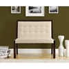 Corliss Bench - Cappuccino, Tufted, Taupe Upholstery - MNRH-I-4531