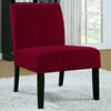 Sassa Lounge Chair - Crocodile Patterned Velvet, Red - MNRH-I-8018