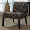Cotillard Accent Chair - Brick Patterned Fabric, Tan & Brown - MNRH-I-8097