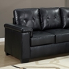 Michaelson Sectional Sofa - Right Facing Chaise, Black Leather - MNRH-I-8705BK