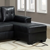 Michaelson Sectional Sofa - Right Facing Chaise, Black Leather - MNRH-I-8705BK