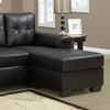 Michaelson Tufted Sectional Sofa - Dark Brown Leather - MNRH-I-8705BR