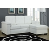 Michaelson Sectional Sofa - Right Facing Chaise, White Leather - MNRH-I-8705WH