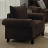 Lavanchy Chair - Rolled Arms, Chocolate Chenille Fabric - MNRH-I-8731CH