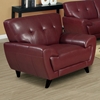 Eugene Armchair - Tufted Backrest, Red Leather - MNRH-I-8801RD