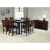Sympathy Counter Height Dining Table with Lazy Susan - Dark Oak - MNRH-I-1833
