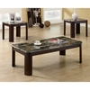Strauss Coffee Table and End Tables Set - Glossy Chocolate Brown - MNRH-I-7946P