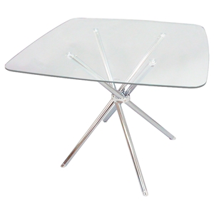 Cafe-308 Square Dining Table - Chrome 