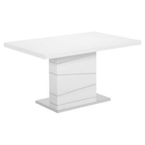 Cafe-445 Dining Table - White, Pedestal Base 