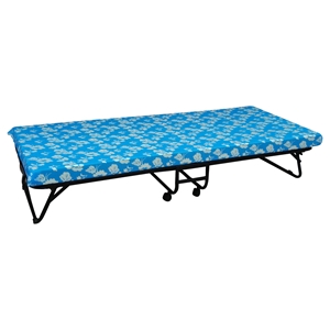 Folding Comfort Bed - Blue, Fabric 