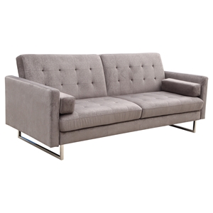 Verona Sofa Bed - Gray, Tufted 