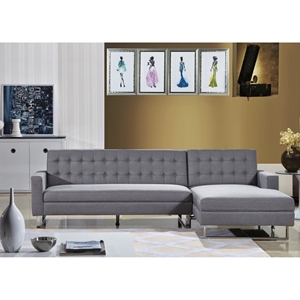 Clemonte Sectional Sofa - Right Arm Facing Chaise, Light Gray 